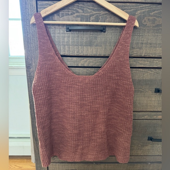 Faherty Rust Knit Tank Top - Picture 4 of 8